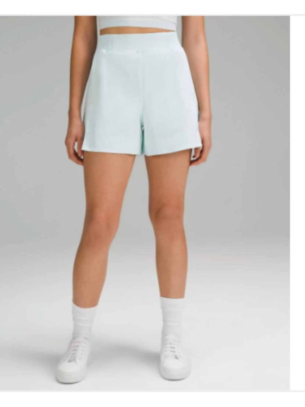 Lululemon Stretch Woven Relaxed-Fit High-Rise Short 4" Sheer Blue Size M